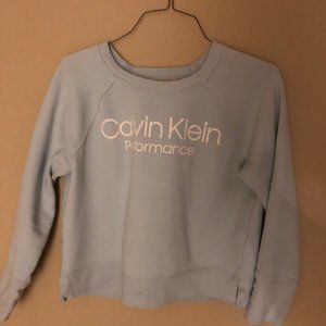 Light Blue Calvin Klein Cropped Sweatshirt